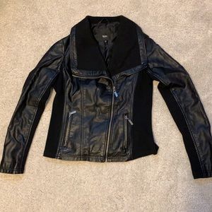 Black leather jacket, S